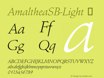 ☞AmaltheaSB-Light Version 3.01; ttfautohint (v0.96) -l 8 -r 50 -G 200 -x 14 -w 