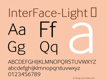 ☞InterFace Light Version 3.000; ttfautohint (v1.5);com.myfonts.easy.daltonmaag.interface.light.wfkit2.version.4GhU图片样张