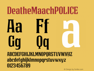 ☞Deathe Maach POLICE com.myfonts.fontry.deathe-maach.police.wfkit2.3NEm图片样张