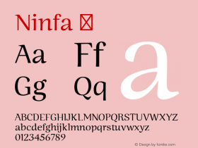 ☞Ninfa 001.000;com.myfonts.easy.dootype.ninfa.regular.wfkit2.version.35kh图片样张