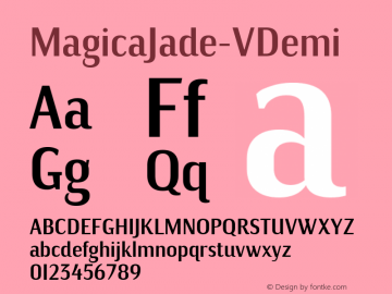 ☞MagicaJade-VDemi Version 1.002;com.myfonts.easy.samuelstype.magica.jade-v-demi.wfkit2.version.4q75图片样张