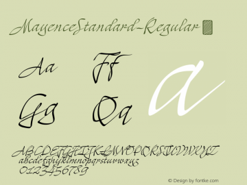 ☞MayenceStandard-Regular Version 1.000 2010 initial release;com.myfonts.easy.isaco.mayence.standard.wfkit2.version.3x7F图片样张