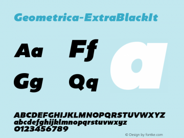 ☞Geometrica ExtraBlack It Version 1.031;PS 001.031;hotconv 1.0.88;makeotf.lib2.5.64775;com.myfonts.easy.latinotype.geometrica.extra-black-italic.wfkit2.version.4NW7图片样张