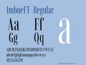 ☞Imbue FT Regular Version 1.001;com.myfonts.easy.tyler-finck.imbue-ft.regular.wfkit2.version.4Mi9图片样张