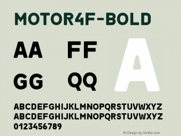 ☞Motor 4F Bold 1.1;com.myfonts.easy.4thfebruary.motor-4f.bold.wfkit2.version.4kTw图片样张