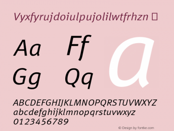☞Vyxfyrujdoiulpujolilwtfrhzn Version 7.504; 2012; Build 1021;com.myfonts.easy.fontfont.ff-meta-correspondence.italic.wfkit2.version.4fAp图片样张