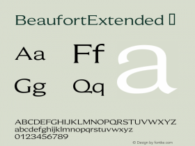 ☞BeaufortExtended Version 2.02;com.myfonts.shinn.beaufort.extended.wfkit2.Bhn图片样张