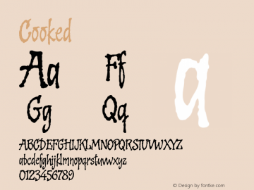 ☞Cooked Version 1.000;com.myfonts.easy.sudtipos.cooked.regular.wfkit2.version.3eZw图片样张