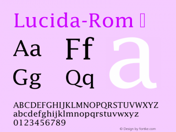 ☞Lucida Version 1.10;com.myfonts.urw.lucida-t.regular.wfkit2.3ptU图片样张