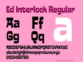 Ed Interlock Regular Version 1.000;PS 001.001;hotconv 1.0.38 Font Sample