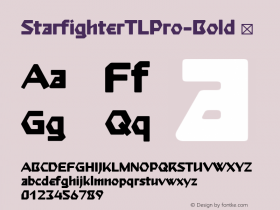 ☞StarfighterTLPro-Bold Version 1.00; 2012;com.myfonts.easy.tilde.starfighter.tl-pro-bold.wfkit2.version.3UiF图片样张