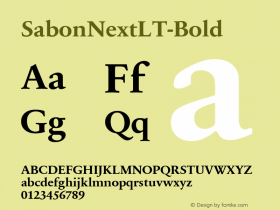 ☞SabonNext LT Bold Version 1.02;2005;com.myfonts.easy.linotype.sabon-next.lt-bold.wfkit2.version.3HAD图片样张