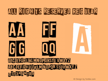 All rights reserved Regular Version 1.00 September 8, 2015, initial release Font Sample