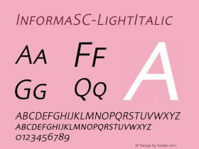 ☞Informa SC Light Italic Version 1.0;com.myfonts.canadatype.informa.sc-light-italic.wfkit2.3sK6图片样张