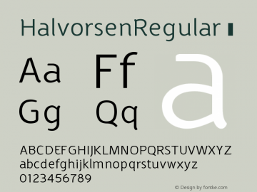 ☞Halvorsen Regular Version 1.000 2006 initial release;com.myfonts.easy.australiantype.halvorsen.regular.wfkit2.version.3kkv图片样张