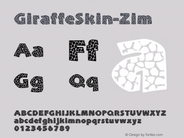 ☞GiraffeSkin Zim 001.000;com.myfonts.scholtz.giraffe-skin.zim.wfkit2.2VLK图片样张