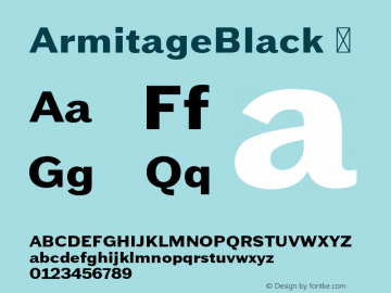 ☞ArmitageBlack Version 1.000;com.myfonts.easy.dunwich.armitage.black.wfkit2.version.3nh1图片样张