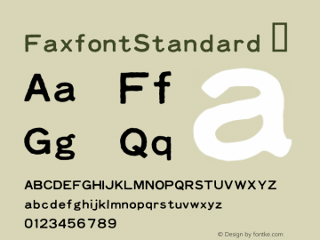 ☞FaxfontStandard Macromedia Fontographer 4.1.5 6/7/02;com.myfonts.t26.faxfont.standard.wfkit2.DHW图片样张