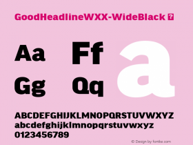 ☞Good Headline WXX Wide Black Version 7.504;com.myfonts.easy.fontfont.good-headline-pro.wide-black.wfkit2.version.4Qa4图片样张