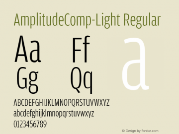 AmplitudeComp-Light Regular Version 1.0 Font Sample