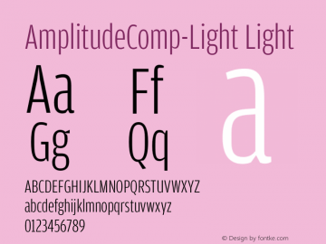 AmplitudeComp-Light Light 001.000 Font Sample