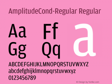 AmplitudeCond-Regular Regular 001.000 Font Sample