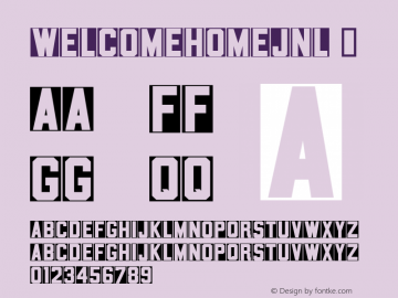 ☞Welcome Home JNL Version: 1.000 - 2009 initial release;com.myfonts.easy.jnlevine.welcome-home.regular.wfkit2.version.3A7Y图片样张