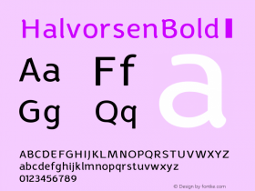 ☞Halvorsen Bold Version 1.000 2006 initial release;com.myfonts.australiantype.halvorsen.bold.wfkit2.3kky图片样张