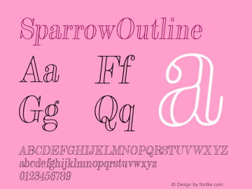 ☞SparrowOutline 001.000;com.myfonts.easy.aboutype.sparrow.outline.wfkit2.version.2XqM图片样张