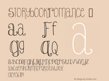 ☞Storybook Romance Version 001.000 ;com.myfonts.easy.melifonts.storybook-romance.regular.wfkit2.version.43y9图片样张