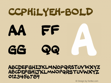 ☞CCPhilYeh Bold Version 1.000 2006 initial release;com.myfonts.comicraft.phil-yeh.bold.wfkit2.2y9b图片样张