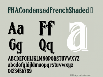 ☞FHA Condensed French Shaded Version 1.003; ttfautohint (v1.3);com.myfonts.easy.fontry-west.fha-condensed-french.shaded.wfkit2.version.4wMH图片样张