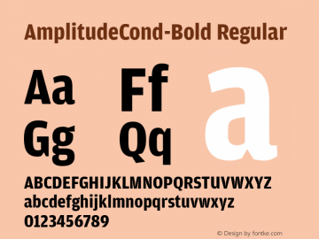 AmplitudeCond-Bold Regular Version 1.0图片样张