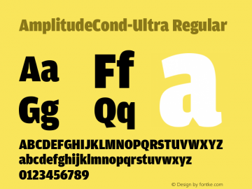 AmplitudeCond-Ultra Regular Version 1.0 Font Sample