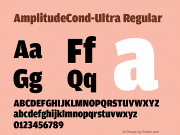 AmplitudeCond-Ultra Regular Version 1.0 Font Sample