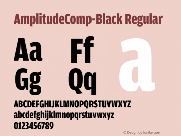 AmplitudeComp-Black Regular Version 1.0 Font Sample