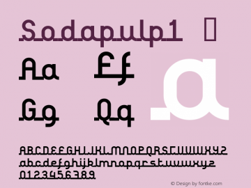 ☞Sodapulp 1 1, 2006;com.myfonts.easy.pizzadude.sodapulp.1.wfkit2.version.2yPj图片样张