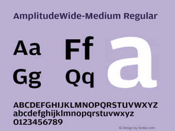 AmplitudeWide-Medium Regular Version 1.0 Font Sample