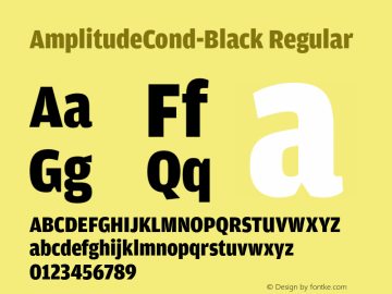 AmplitudeCond-Black Regular Version 1.0 Font Sample