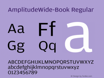 AmplitudeWide-Book Regular Version 1.0图片样张