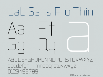 Lab Sans Pro Thin Version 1.000图片样张