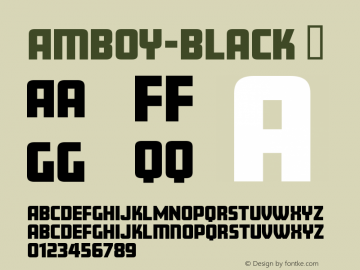 ☞Amboy-Black 2.000; ttfautohint (v1.5);com.myfonts.easy.parkinson.amboy.black.wfkit2.version.4kam图片样张