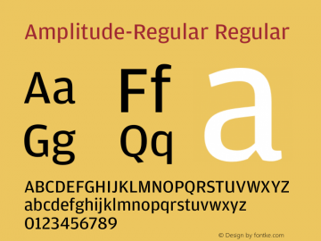 Amplitude-Regular Regular 001.000 Font Sample