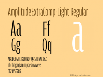 AmplitudeExtraComp-Light Regular Version 1.0图片样张