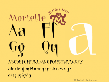 ☞Mortelle Version 001.000;com.myfonts.mellediete.mortelle.regular.wfkit2.3bf1图片样张