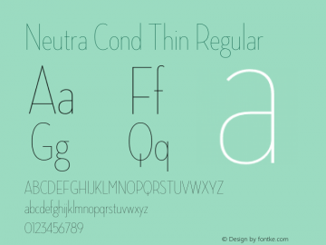 Neutra Cond Thin Regular Version 1.000;PS 001.001;hotconv 1.0.38图片样张