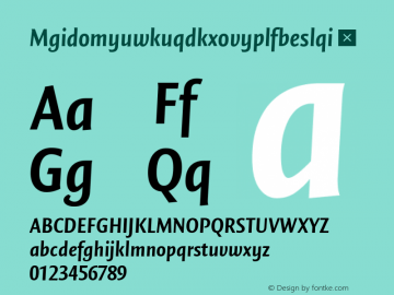 ☞Mgidomyuwkuqdkxovyplfbeslqi Version 7.504; 2011; Build 1022;com.myfonts.easy.fontfont.ff-quadraat-sans.pro-condensed-bold-italic.wfkit2.version.4gRL图片样张