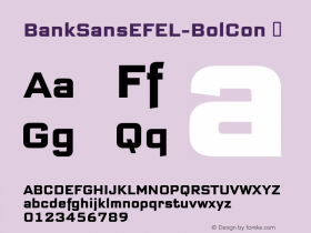 ☞BankSansEFEL-BolCon Version 1.001 2016; ttfautohint (v0.96) -l 8 -r 50 -G 200 -x 14 -w 