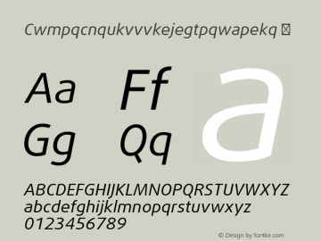 ☞Cwmpqcnqukvvvkejegtpqwapekq Version 7.504; 2010; Build 1021;com.myfonts.easy.fontfont.daxline.ot-regular-italic.wfkit2.version.4fZ4图片样张