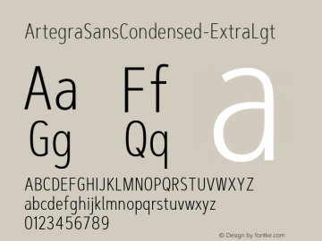 ☞Artegra Sans Condensed ExtraLight Version 1.001;com.myfonts.easy.artegra.artegra-sans.cond-extralight.wfkit2.version.4PCA图片样张